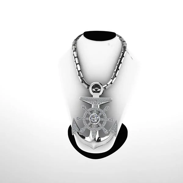 mặt dây bạc cho nam giới hình mỏ neo