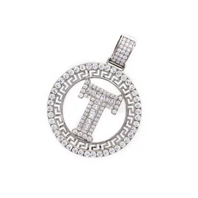 mặt dây chữ T đính đá
